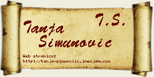 Tanja Simunović vizit kartica